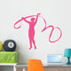 Gymnastics Ribbon Dance Pink Wall Decal