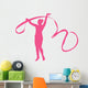 Gymnastics Ribbon Dance Pink Wall Decal