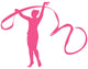 Gymnastics Ribbon Dance Pink Wall Decal