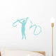 Gymnastics Ribbon Dance Blue Wall Decal