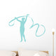 Gymnastics Ribbon Dance Blue Wall Decal