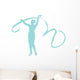 Gymnastics Ribbon Dance Blue Wall Decal