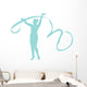 Gymnastics Ribbon Dance Blue Wall Decal