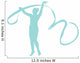 Gymnastics Ribbon Dance Blue Wall Decal