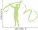 Gymnastics Ribbon Dance Green Wall Decal