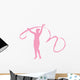 Gymnastics Ribbon Dance Pink Wall Decal