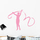 Gymnastics Ribbon Dance Pink Wall Decal