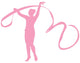 Gymnastics Ribbon Dance Pink Wall Decal