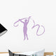 Gymnastics Ribbon Dance Lavender Wall Decal