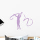 Gymnastics Ribbon Dance Lavender Wall Decal
