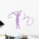 Gymnastics Ribbon Dance Lavender Wall Decal