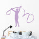 Gymnastics Ribbon Dance Lavender Wall Decal