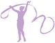 Gymnastics Ribbon Dance Lavender Wall Decal