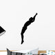 Gymnastics Backwards Leap Black Wall Decal