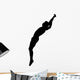 Gymnastics Backwards Leap Black Wall Decal