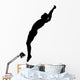 Gymnastics Backwards Leap Black Wall Decal