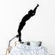 Gymnastics Backwards Leap Black Wall Decal