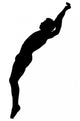 Gymnastics Backwards Leap Black Wall Decal