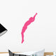Gymnastics Backwards Leap Pink Wall Decal