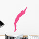 Gymnastics Backwards Leap Pink Wall Decal