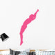 Gymnastics Backwards Leap Pink Wall Decal