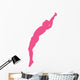 Gymnastics Backwards Leap Pink Wall Decal
