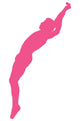 Gymnastics Backwards Leap Pink Wall Decal