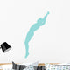 Gymnastics Backwards Leap Blue Wall Decal