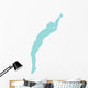 Gymnastics Backwards Leap Blue Wall Decal