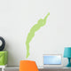 Gymnastics Backwards Leap Green Wall Decal