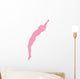 Gymnastics Backwards Leap Pink Wall Decal