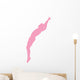 Gymnastics Backwards Leap Pink Wall Decal