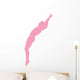 Gymnastics Backwards Leap Pink Wall Decal