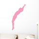 Gymnastics Backwards Leap Pink Wall Decal