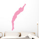 Gymnastics Backwards Leap Pink Wall Decal