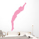 Gymnastics Backwards Leap Pink Wall Decal