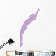 Gymnastics Backwards Leap Lavender Wall Decal