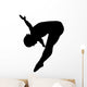 Gymnastics Silhouette Style Front Flip Wall Decal