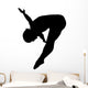 Gymnastics Silhouette Style Front Flip Wall Decal