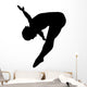 Gymnastics Silhouette Style Front Flip Wall Decal