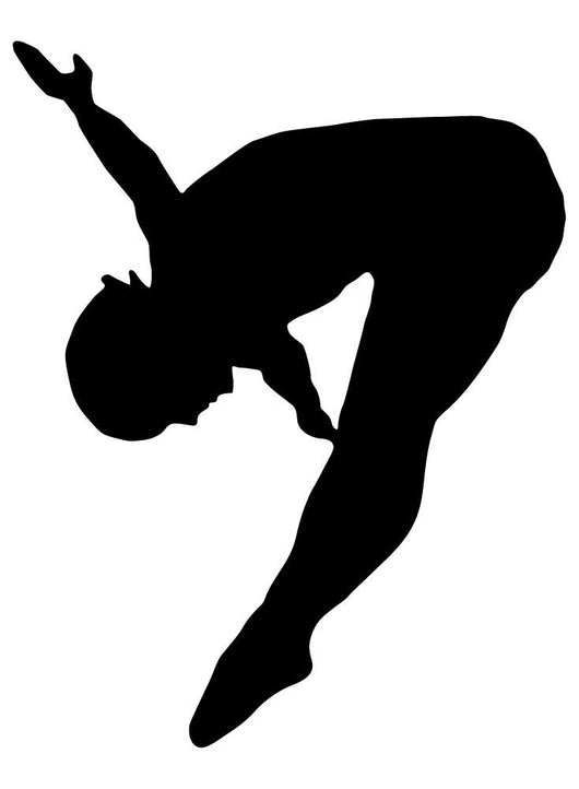 Gymnastics Silhouette Style Front Flip Wall Decal