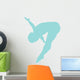 Gymnastics Front Flip Blue Wall Decal