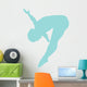 Gymnastics Front Flip Blue Wall Decal