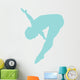 Gymnastics Front Flip Blue Wall Decal