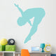Gymnastics Front Flip Blue Wall Decal