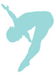 Gymnastics Front Flip Blue Wall Decal