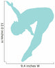 Gymnastics Front Flip Blue Wall Decal