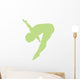 Gymnastics Front Flip Green Wall Decal