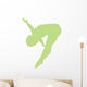 Gymnastics Front Flip Green Wall Decal