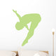 Gymnastics Front Flip Green Wall Decal